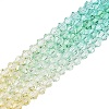 Gradient Color Baking Paint Glass Bead Strands X1-DGLA-A039-T4mm-A013-4