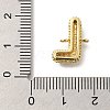 Brass Micro Pave Cubic Zirconia Letter Links X-KK-I717-04L-3