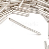 Silver Lined Transparent Glass Bugle Beads SEED-R028-2x20-B02-2