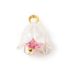 Spray Painted ABS Plastic Imitation Pearl Charms PALLOY-JF01603-04-3