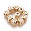 Brass Micro Pave Cubic Zirconia Beads KK-K238-16G-Q-1