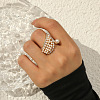 Elegant and Stylish Alloy Rhinestone Wing Cuff Rings UA6094-2