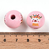 Easter Theme Printed Wood Beads WOOD-T032-22T-3