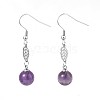 Natural Mixed Stone Dangle Earrings EJEW-JE01816-2