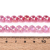 Anti-Tarnish Electroplate Glass Beads Strands GLAA-N064-8mm-07-2