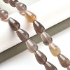 Natural Grey Agate Beads Strands G-B106-A13-02-2