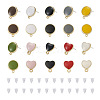 Elecrelive 20Pcs 10 Style Alloy Enamel Stud Earring Findings FIND-EL0001-03-2