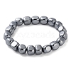 Nuggets Synthetic Terahertz Stone Beaded Stretch Bracelets for Women Men BJEW-F471-02-1