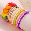 Alloy & Acrylic & Seed Beads  Bead Stretch Bracelets Se PW-WG6490F-01-4