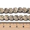 Electroplated Natural Lava Rock Beads Strands G-K388-04A-08-4