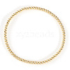 Round Brass Beads Stretch Bracelets for Women UX1023-8-1