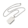 304 Stainless Steel Blank Pendant Necklaces NJEW-P329-04C-P-4