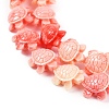 Synthetic Shell Dyed Carved Beads Strands SHEL-C008-02-3