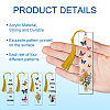 GLOBLELAND 4 Sets Acrylic Bookmark Pendants for Teachers' Day DIY-GL0004-27C-4