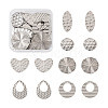 24Pcs 6 Style 304 & 201 Stainless Steel Pendants STAS-TA0004-79-26