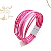 PU Imitation Leather Multi-strand Bracelets PW-WG02973-05-1