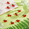 50Pcs Crackle Glass Pendants PALLOY-DC00034-4