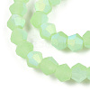 Imitation Jade Bicone Frosted Glass Bead Strands EGLA-A039-J6mm-MB01-3