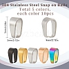 50Pcs 5 Colors 304 Stainless Steel Snap on Bails STAS-SC0005-57-2