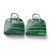 Synthetic Malachite Pendants KK-E274-01P-018-2