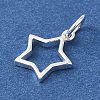 925 Sterling Silver Star Outline Charms STER-G043-02A-S-2