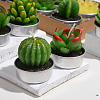Cactus Paraffin Smokeless Candles DIY-G024-F-3