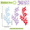  6Pcs 3 Colors Plum Blosssom Cotton Computerized Embroidery Sew on Patches PATC-NB0001-08A-2