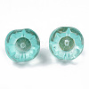 Transparent Spray Painted Glass Charms GLAA-N035-031-C02-3