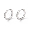 Brass Micro Pave Cubic Zirconia Hoop Earrings EJEW-P259-09P-1