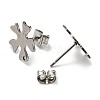 Non-Tarnish 201 Stainless Steel Stud Earrings Finding STAS-B045-14P-2