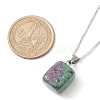 12Pcs 12 Styles Nuggets Natural & Synthetic Mixed Stone Pendant Necklace Sets NJEW-JN04887-3