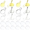 30Pcs 3 Colors Brass DIY Leverback Earring Settings KK-FS0002-10-1