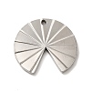 Non-Tarnish 304 Stainless Steel Pendants STAS-M312-01A-P-2