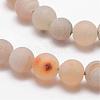 Electroplated Natural Agate Bead Strands G-K168-6mm-L1-04-3