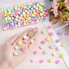 HOBBIESAY 200Pcs Opaque Acrylic Beads Connector Charms FIND-HY0001-30-3