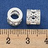 Rack Plating Brass Micro Pave Clear Cubic Zirconia European Beads KK-L215-326S-3