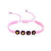 Adjustable Unisex Letter WWJD Acrylic Braided Bead Bracelets RA5830-1-1