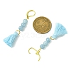 Polycotton Tassel Leverback Earrings EJEW-JE06004-3