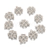 Tarnish Resistant 304 Stainless Steel Four Leaf Clover Charms Pendants STAS-M004-01-1