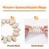 Wooden Beaded Napkin Rings AJEW-FH00005-4