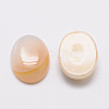 Oval Natural Agate Cabochons X-G-K020-40x30mm-06-2