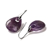 Natural Amethyst Teardrop Dangle Earrings EJEW-I315-02P-01-2