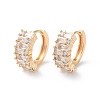 Rack Plating Brass Clear Cubic Zirconia Hoop Earrings EJEW-S241-07G-1