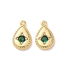 Brass Micro Pave Cubic Zirconia Charms KK-D504-20B-G-1