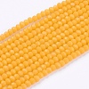 Opaque Solid Color Glass Bead Strands X-GLAA-F078-A05-1