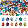 Cheriswelry 120Pcs 12 Colors Transparent Pointed Back Resin Rhinestone Cabochons KY-CW0001-01-2