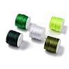 5 rolls 5 colors Nylon Satin Rattail Cords NWIR-PH0002-09A-01-1