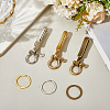 9Pcs 9 Styles Alloy & Brass D-Ring Anchor Shackle Clasps KK-SC0006-36-3