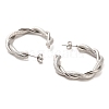 304 Stainless Steel Ring Stud Earrings EJEW-D101-05P-2