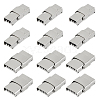 12Pcs 2 Styles Rectangle 201 Stainless Steel Watch Band Clasps STAS-DC0016-42-1